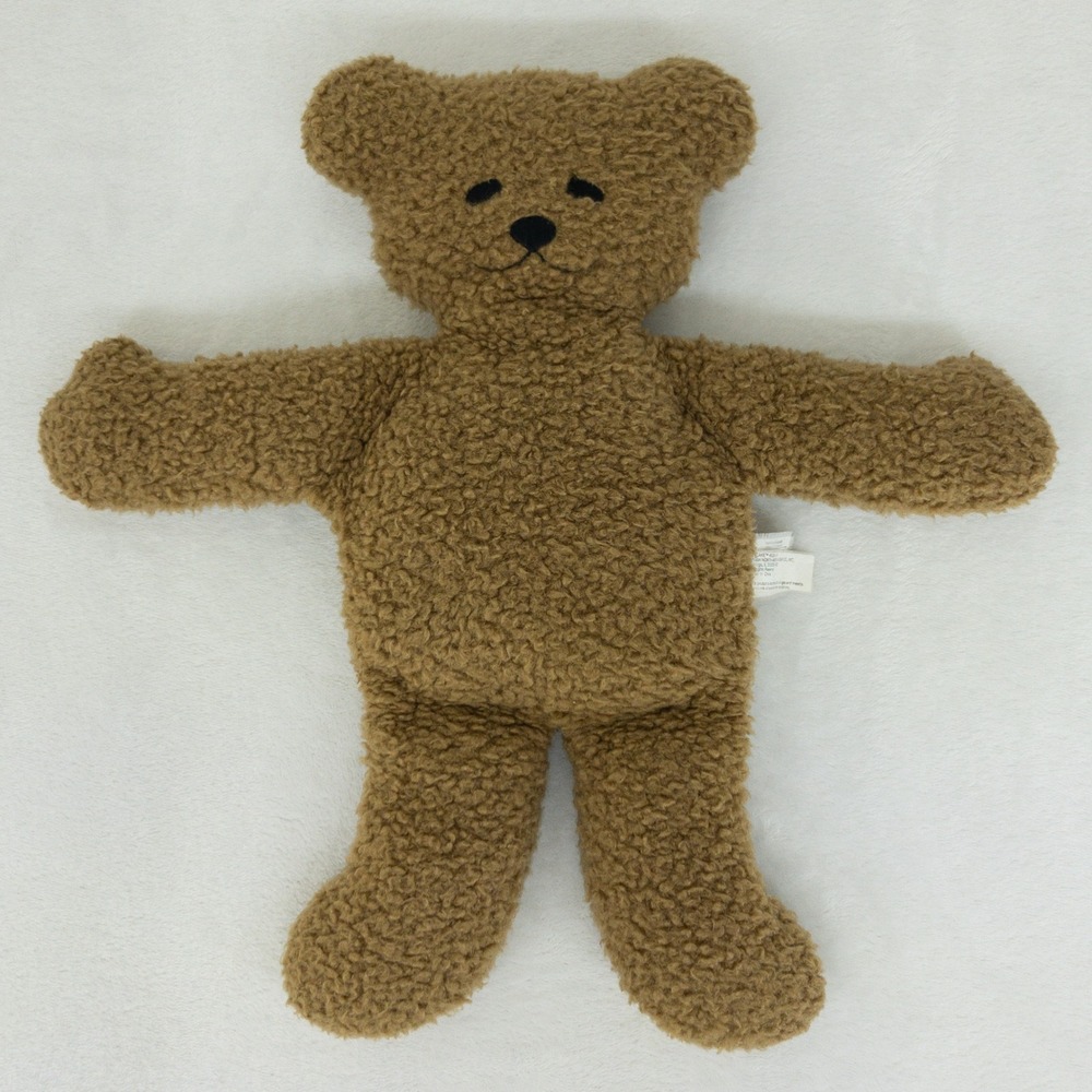 Vintage 15" Pancake Teddy Bear Plush Brown Flat North American Bear Co 90s